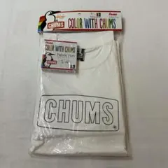 COLOR WITH CHUMS チャムス ロゴTシャツ Mホワイト クレヨン付