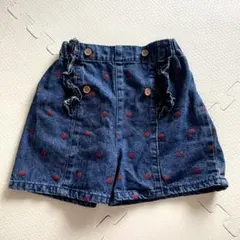 futafuta ショートパンツ　デニム生地ハート柄
