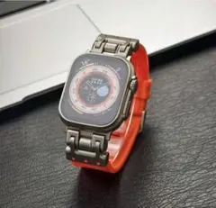 【新品】Apple Watch Ultra用 オレンジラバーバンド