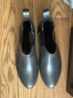 黒 ゴム サイドゴアブーツ