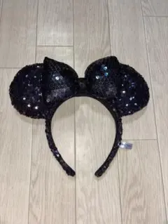 ミニー ディズニー カチューシャ 紫 黒
