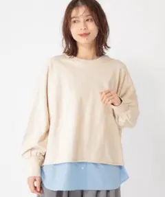 完売　新品タグ付き　ミニ裏毛カラーワイドスウェット　オフホワイト