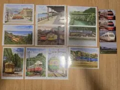 鉄道　電車　ポストカード　絵葉書　10枚　ミニカード4枚　セット　新幹線のサムネイル