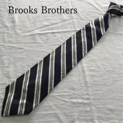 ブルックスブラザーズ 紺 ストライプ ネクタイ USA製 スーツ向き【n4107
