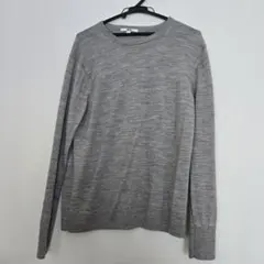 UNIQLO　ユニクロ　メリノクルーネックセーター　XL　グレー