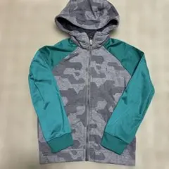 adidas フード付きパーカー グレー　キッズ　120