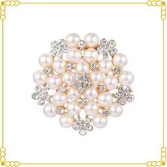 ブローチ パール コサージュ フォーマル パーティ 卒業 卒園 入学式 発表会