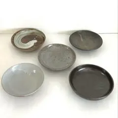 希少】和仁栄幸 備前焼 皿 銘々皿 5枚セット 金重陶陽門下 作家物