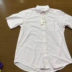 UNIQLO ドライノンアイロンジャージーシャツ ピンク L 新品　半袖のサムネイル