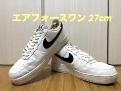 27.0㌢　ナイキ エアフォース1 07 黒 白 ホワイトair force