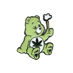 【ケアベア/ヘンプ】マリファナ ♡大麻♡ピンバッジ♡HEMP ♡ピンズ