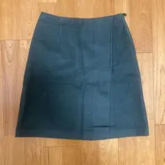 ナチュラルビューティーベーシック 台形スカート XS モスグリーン