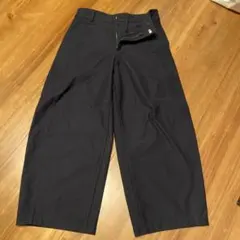 UNIQLO ユニクロ　ジャージーバレルレッグパンツ M ネイビー 裾直し済み