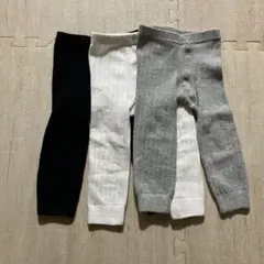 ベビー用　リブ編みレギンス 3色セット
