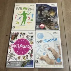 任天堂　Wii ソフト　Wiiパーティ　Wiiスポーツ　モンハン　4本