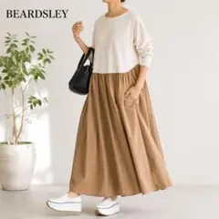 BEARDSLEY クリンクルドットフレアロングワンピース BEARDSLEY クリンクルドットフレアロングワンピース - メルカリ