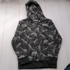 120センチH&M 恐竜柄 フリースパーカー