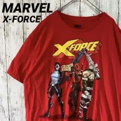 アメリカ古着MARVEL X-Force デッドプールTシャツ レッド2XL
