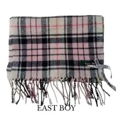 EASTBOY イーストボーイ マフラー チェック柄 ピンク系 クリーニング済