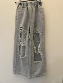 ダンス　デニム　ダメージデニム　リメイクデニム　キッズ