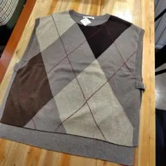 クロコダイル　ウールブレンドアーガイルベスト