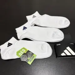 adidas DEO消臭 アンクルソックス 3足組 24–26cm