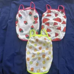 犬服 フルーツ柄 メッシュ 3点セット