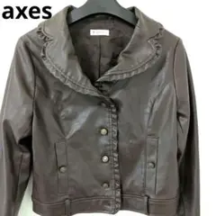 axes femme　革ジャン　ブラウン　Мサイズ