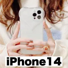 スマホケース　iPhone14 透明　クリア　ハート　韓国　シンプル　可愛い