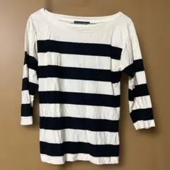 RALPH LAUREN ボーダーカットソー 七分袖 M