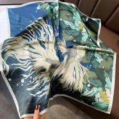 ラスト1点　シルク100% スカーフ ストール 68×68cm