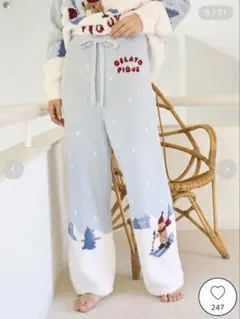 gelato pique スキーベアジャガードロングパンツ