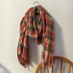 新品！チェック柄コットンストールのサムネイル
