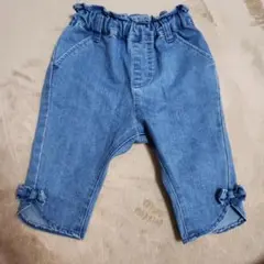 デニムパンツ リボン付き 90cm