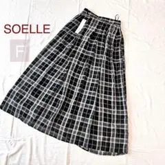 【未使用品】シアーチェックフレアスカート ソエル