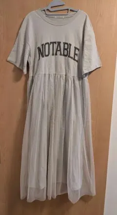 あ*読様 しまむら　terawear emu　LL　グレー系　半袖ドッキングワン