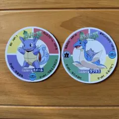 ラプラス　カメール　ポケモン 永谷園 ポケメン 丸メンコ 当時物 初代