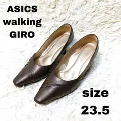 ASICS Walking GIRO ジーロ レザー パンプス 23.5