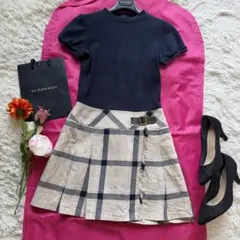 BURBERRY BLUE LABEL チェックスカートワンピース 36 膝丈