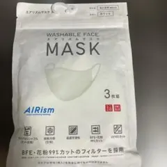 UNIQLO AIRism マスク ホワイト ちいさめ Mサイズ 3枚組のサムネイル