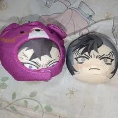 鬼滅の刃 不死川玄弥 おまんじゅうにぎにぎマスコット、あにずきん セット