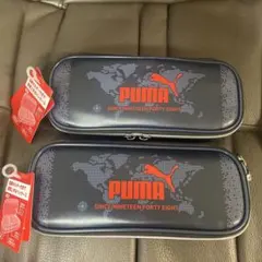 新品　2個セット！最安値新品未使用人気デザイン地球儀PUMAペンケース①のサムネイル
