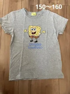 SpongeBob スポンジボブ刺繍　Tシャツ グレー　150のサムネイル