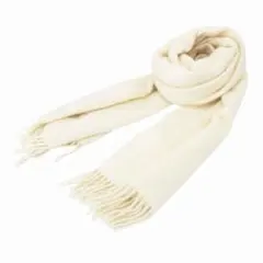 ANTEPRIMA カシミヤ100% アイボリー マフラー フリンジ付き