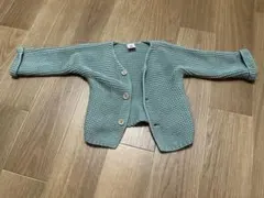 PETIT BATEAU ミントグリーン カーディガン 12m/74cm