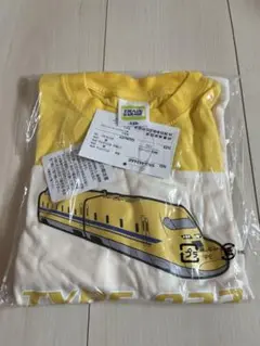 タグ付き　ドクターイエロー新幹線デザイン 長袖Tシャツ 120cm