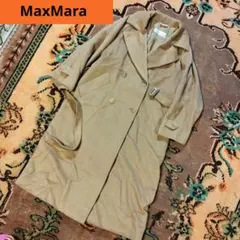 MaxMara キャメル100 ベルテッド　ダブルコート　白タグ