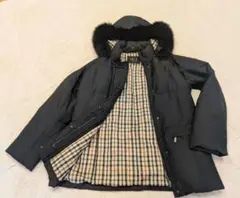 ☆美品☆DAKS フード付 ダウンジャケット ブラック系 サイズ38