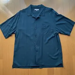 GLOBAL WORK レーヨンオープンカラーシャツ Lサイズ グリーン