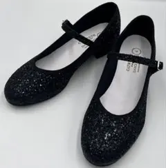 CATWORTH ダンスシューズ グリッターストラップ付き ブラック　23センチ CATWORTH ダンスシューズ グリッターストラップ付き ブラック 23